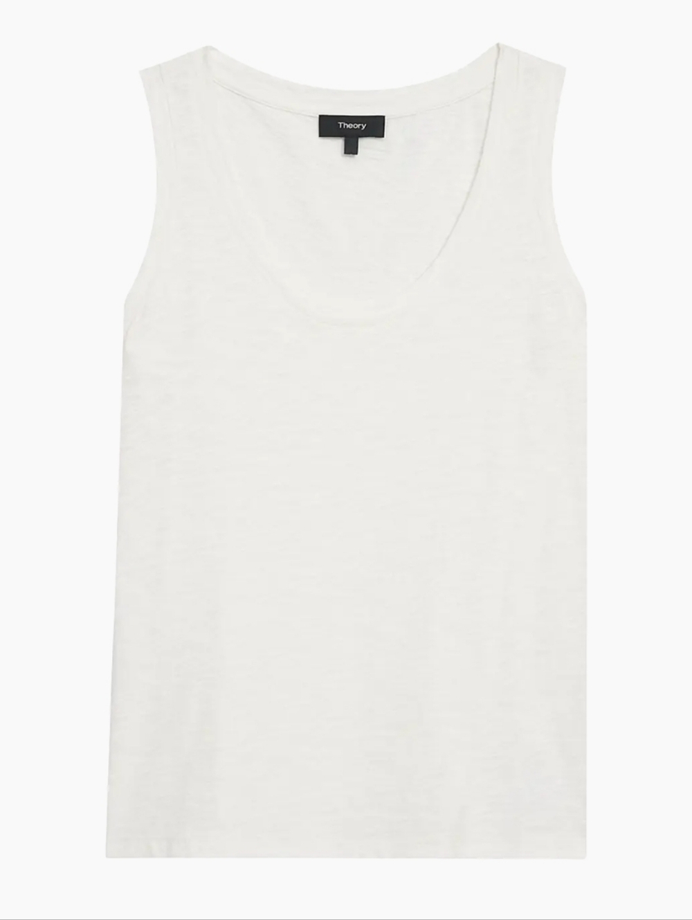 Theory Women's White Scoop Neck Tank Top Size Medium